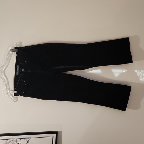 RALPH LAUREN JEANS CO SIZE 2 PETITE BLACK CORDUROY PANTS - Picture 10 of 12